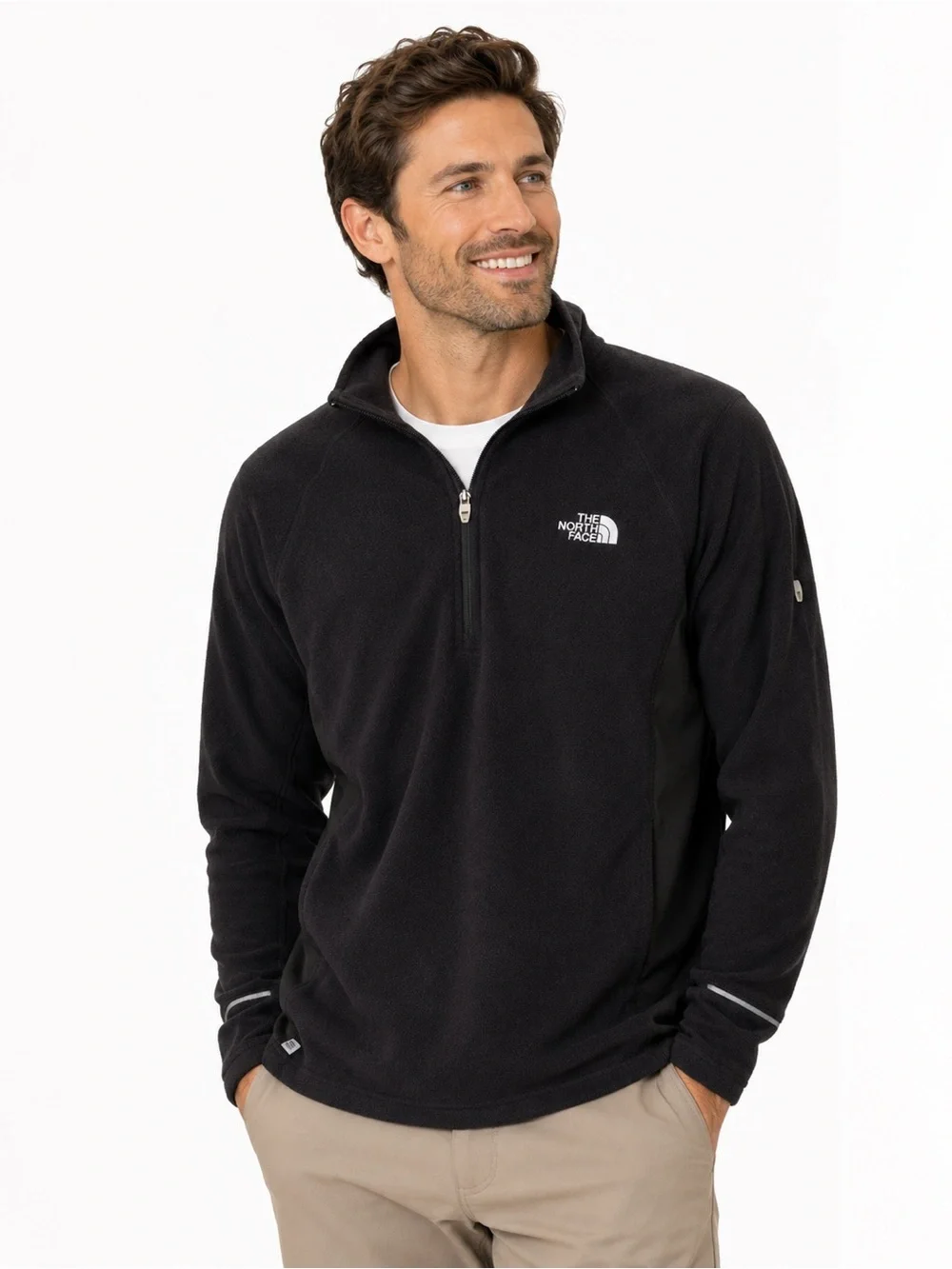 The North Face Black Men's Half-Zip Fleece Pullover